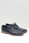 Men's Bednarek Elegant Leather Semi Shoes Pietro Navy Blue