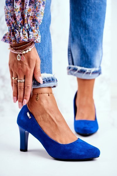 Women's Sergio Leone Suede Indigo pumps Orsola
