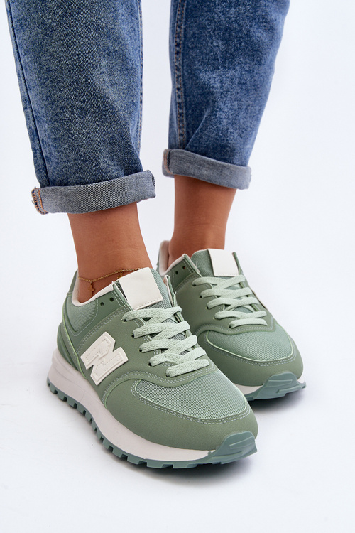 Sneakersy Buty Sportowe Damskie Zielone Lifari LY085