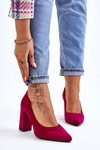Suede Pumps On A Block Heel Sergio Leone PB216 Fuchsia