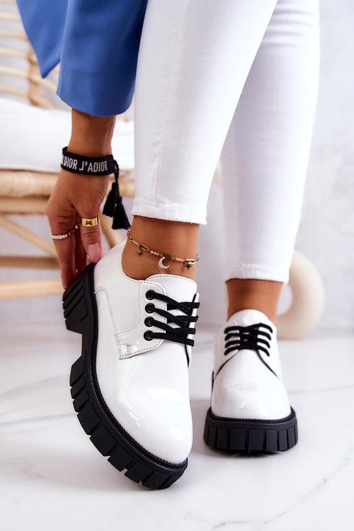 Fashionable Lacquered Shoes La.Fi 210013W-LA White