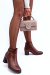 Women's Warm Boots With Decoration Brown Astrid