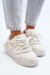 Women's Sneakers with Chunky Lacing White Miatora