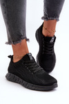 Black Women's Fabric Sports Shoes Kephope