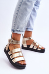 Sandals On A Massive Platform Golden Lisbona