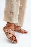 Comfortable women's flip flops with buckle Inblu VO000012 light pink