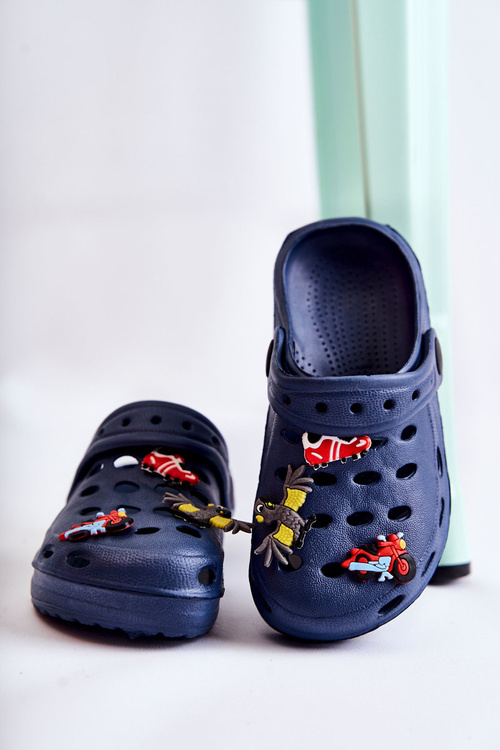 Children's Blue Crocs Foam Slippers Navy Sailor