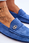 Suede Slip-On Loafers Blue Castelo