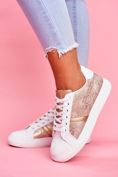 Women's Sport Shoes Sneakers Elegant White Poppy