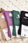 Women's Warm Socks With Green Writing