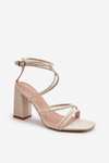 Sandals with Straps in Nude Herfiana