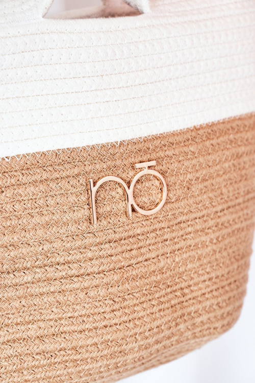 Braided Shopper Handbag NOBO XK0130 Beige