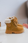 Botki Trapery Dziecięce Suwak Kożuszek Camel Marialee 20304-1B/2B/3B