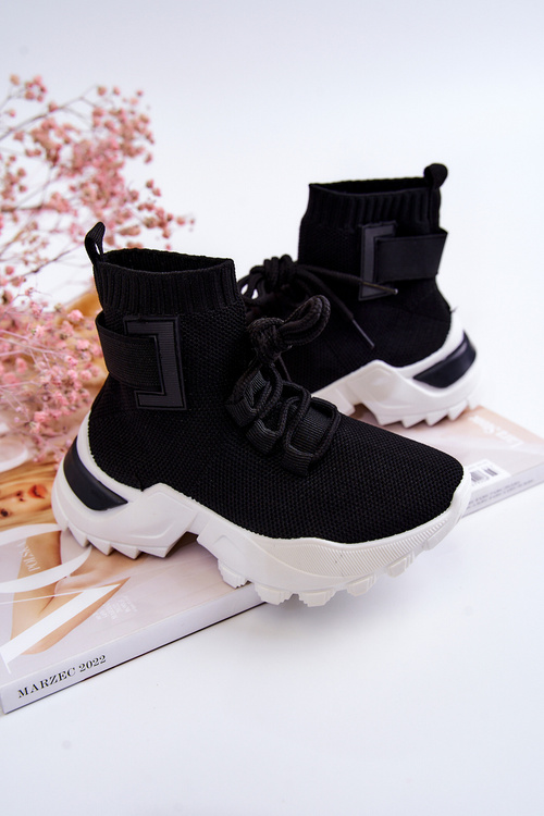 Children's Sport Shoes High Sock Black Nickie