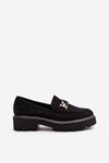 Women's Loafers with Ornament Black Omavia