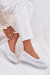 Ladies Mesh Ballet Flats In Sporty Style White Virella