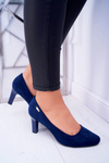 Women's Sergio Leone Navy Blue Suede pumps Orsola