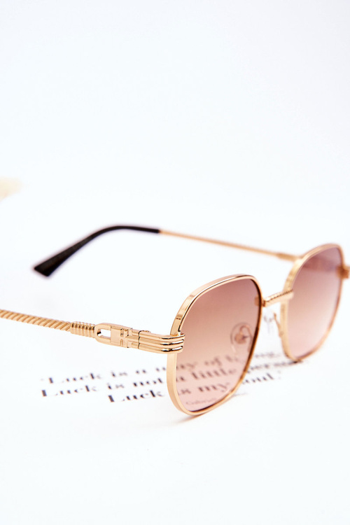 Trendy Sunglasses Ful Vue V160049 Gold-Bright brown
