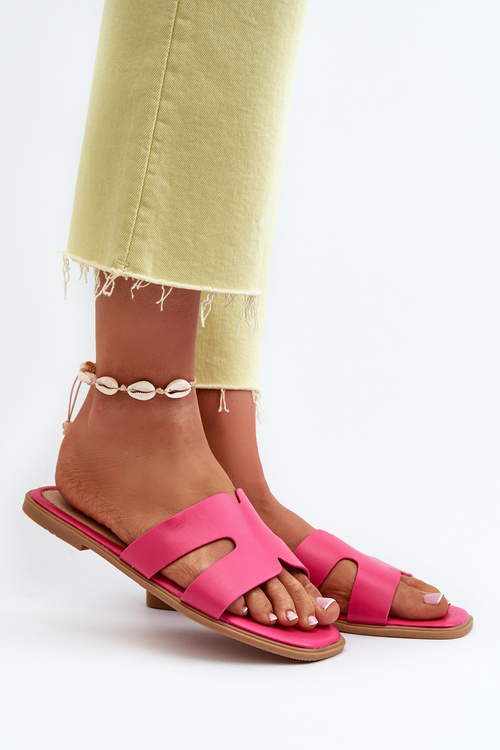 Women's Flat Sandals with Cutouts Fuchsia Fiviama