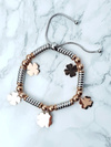 Ladies Bracelet With Pendants Clovers Charms