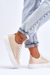 Comfortable Sneakers On The Platform Lee Cooper LCW-23-31-1808L Beige