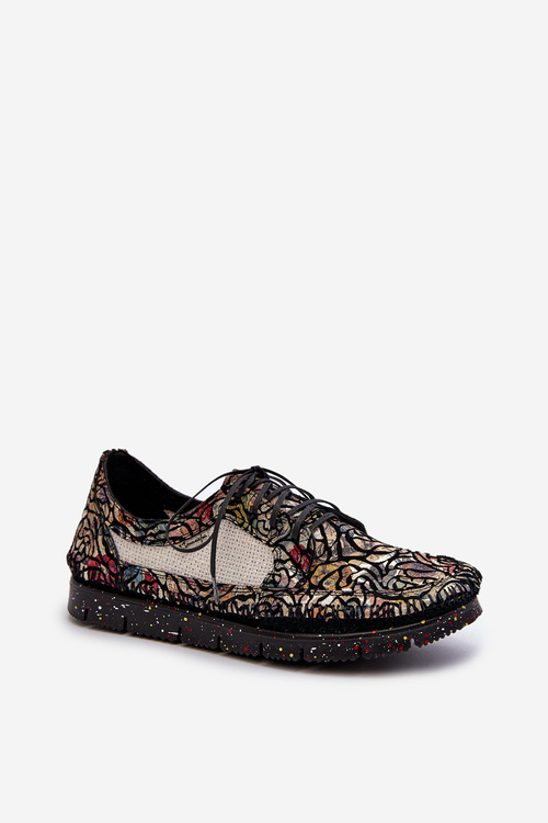 Patterned Women's Loafers Maciejka 06347-01 Black