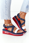 Foam Wedge Sandals Big Star HH274A084 Navy