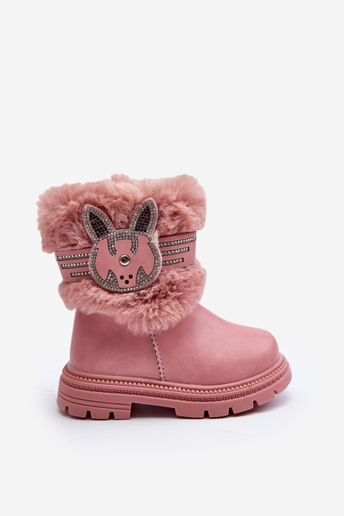 Children's Snow Boots with Pink Fur Lunami