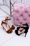 Women's Stiletto Platform Sandals Leopard Welbos