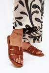 Women's sandals on flat heel Camel Mirona