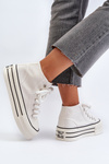 Women's platform sneakers white Aineri