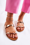Women's Lacquered Flip-flops Rose Gold Jimena