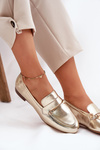 Leather Loafers Ladies Maciejka K6809-25 Gold