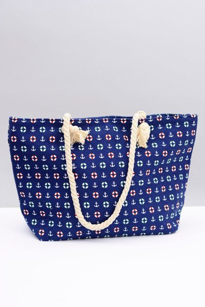 Women's Large Navy Beach Bag Navy Blue