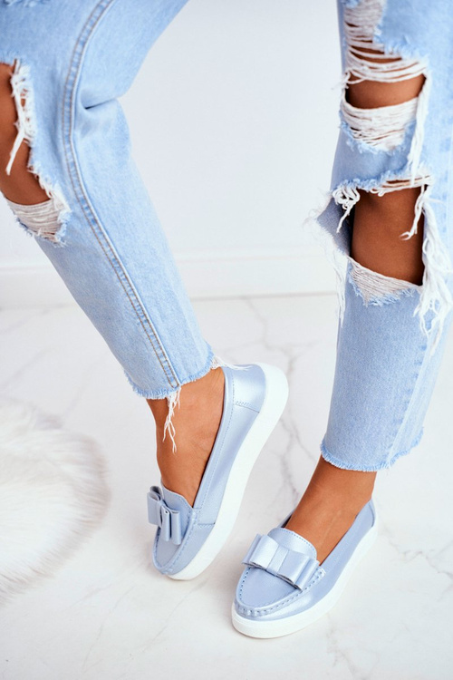 Women's Leather Mokassins Blue Lovren