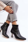 Leather Women's Boots with Stiletto Heel Maciejka 06301-01 Black