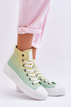 High Platform Sneakers Big Star LL274A190 Yellow-Green