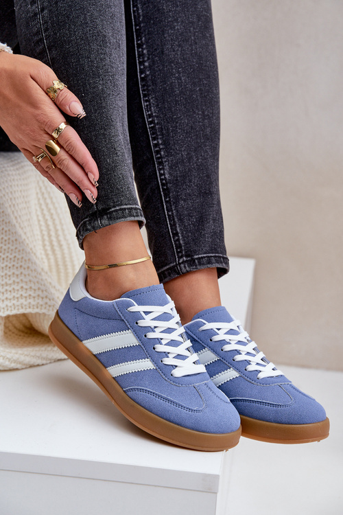 Damskie Niskie Sneakersy Niebieskie Ennorwen