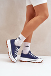 Low Women's Sneakers On Platform Navy Aradwin