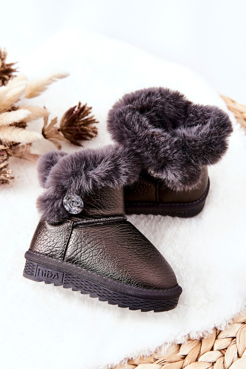Fleece-lined Snow Boots Grey Bessie