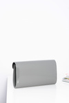Women's Grey Lacquered Clutch Handbag