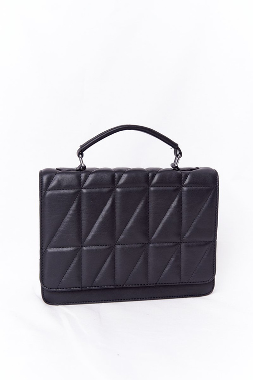 Women's Quilted Messenger Bag Monaco Black