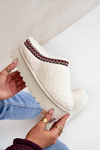 Snow Boots Slippers On Platform With Lambskin Light Beige Ovirissa