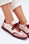 Damskie Sneakersy Niskie Skóra Naturalna Różowe Zazoo N1202