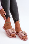 Women's Pink Bow Slippers Arsicada