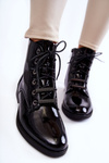 Classic Lacquered Women's Warm Boots Black Grimma