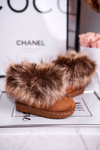 Children's Snow Boots With Eco Fur Camel Ariana