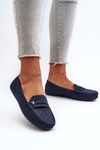 Classic Navy Blue Women's Moccasins Iramarie