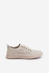 Women's Leather Sneakers Beige Cloesa