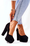 Suede platform pumps Black Bemiso